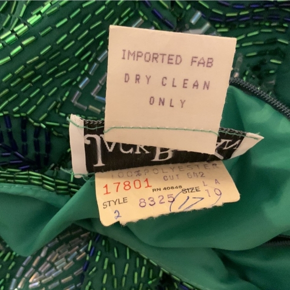 Beautiful Jack Bryan Vintage Green Gown - Picture 7 of 8